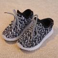 Toddler / Kid Breathable Lace- up LED Sneakers Black