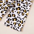 2pcs Kid Girl Leopard Pants suit Avant-garde Suits Black