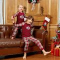 Mosaic Family Matching Reindeer Plaid Pajamas Set（Flame resistant） Red