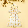 Toddler Girl Floral Butterfly Print Dress Pale Yellow