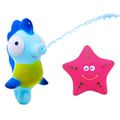 6 peças brinquedos de banho para bebês espremer animais flutuantes brinquedos de água para natação para banheiro Azul image 2