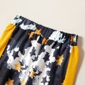Trendy Stars Allover Print Elasticized Sweatpants Color block