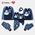 Ursinhos Carinhosos Look de família Urso Manga comprida Conjuntos de roupa para a família Pijamas (Flame Resistant) Azul image 1