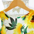Baby / Toddler Girl Sunflower Print Bowknot Sleeveless Dress White image 5