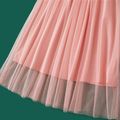 White Stitching Pink Short-sleeve Matching Midi Dresses Color block