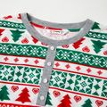 Christmas Tree and Reindeer Print Family Matching Pajamas Sets (Flame Resistant) Red/White