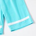 Color Block Balls Print Tank Top and Shorts Athleisure for Toddlers / Kids Light Blue