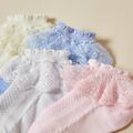 Baby / Toddler / Kid Solid Lace Flounced Breathable Socks White