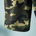 Trendy Kid Boy Camouflage Color Contrast Casual Shorts Deep Blue