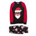 Family Matching Cool Santa Print Christmas Pajamas Sets (Flame Resistant) Color block