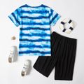 Fashionable Kid Boy Stripe Colorblock 2-piece Casual Set Multi-color