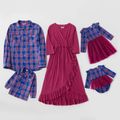 Mosaic 100% Cotton Family Matching Red and Blue Sets Color block