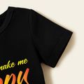 Mosaic Family Matching Summer New Sunshine Cotton Daddy and Me Tees Black