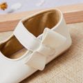 Baby / Toddler Solid Bowknot Velcro Closure Prewalker Shoes White
