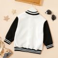 Baby / Toddler Striped Letter Sporty Jacket White