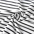 Stripe Series Family Matching Sets(Short Sleeve T-shirt Dresses for Mommy and Girl） Black/White