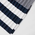Mosaic Stripe Print Color Block Casual Family Matching Sets Black/White