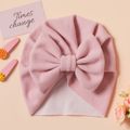 Baby Solid Bowknot Hat Light Pink image 1