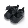 Baby / Toddler Solid Bowknot Prewalker Shoes Black