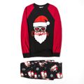 Family Matching Cool Santa Print Christmas Pajamas Sets (Flame Resistant) Color block