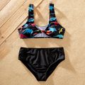 Family Look Cute Dinosaur Print Matching Swimsuits Multi-color