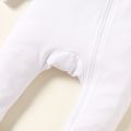 Multi Color Solid Footed/footie Long-sleeve Baby Jumpsuit White