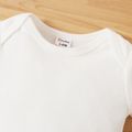 100% Cotton Baby Boy/Girl Letter Print White Short-sleeve Romper White