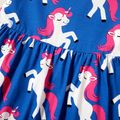 3-piece Unicorn Allover Striped Print Solid Dresses Multi-color