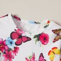 Beautiful Butterfly Allover Print Longsleeves Dress Multi-color