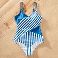 Stripe Print Family Matching Look Swimwears Blue