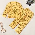 Fashionable Leopard Allover Print Tee and Pants Sets Orange