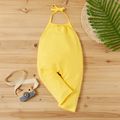 Baby / Toddler Girl Casual Solid Jumpsuits Yellow image 1