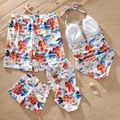 Floral Print Family Matching Swimsuits(Neck strap Swimsuits for Women) Multi-color