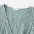 100% Cotton Mint Green Flutter-sleeve Matching Midi Dresses Mint Green