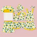 Lemon Print Family Matching Pajamas Set（Flame Resistant） Yellow