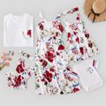 Mosaic Floral Print Family Matching Sets Multi-color
