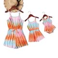 Tie-dye Series Sling Short Rompers for Mommy and Me Multi-color