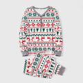 Allover Christmas Print Long-sleeve Family Matching Pajamas Set(Flame Resistant) Multi-color image 5