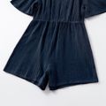 100% Cotton Solid Color Matching Navy Sling Shorts Rompers Dark Blue