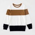 Color Block Splice Long-sleeve Matching Pullovers Tops Color block