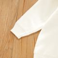 Toddler Girl Striped Raglan Sleeve Casual Sweater White