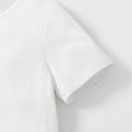 Kid Boy Week Theme Letter Print Short-sleeve Cotton Tee White image 5