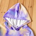 2-piece Toddler Girl Tie Dye Hoodie and Elasticized Pants Casual Set Multi-color