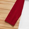 Kid Boy Long Raglan Sleeve Colorblock Letter Number Embroidery Casual T-shirt Burgundy