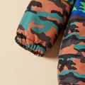 Toddler Boy Camouflage Print Stand Collar Zipper Coat Multi-color