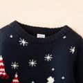 Toddler Boy Christmas Animal Castle Pattern Sweater Multi-color