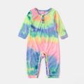 Tie Dye Long Sleeve Mini Dress for Mom and Me Multi-color