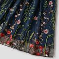 Embroidered Floral Family Matching Blue Sets Royal Blue
