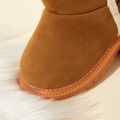 Baby / Toddler Solid Fleece-lining Boots Brown