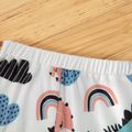 2-piece Toddler Boy Animal Rainbow Print Hoodie Sweatshirt and Elasticized Pants Set Multi-color